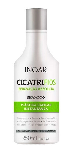 Imagem 3 de 6 de Inoar Cicatrifios Shampoo + Cond 250ml + 12 Ampola