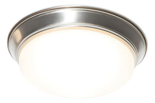 Lámpara De Techo Led 17w, Níquel Satinado, Luz Cálida 3000k Color Blanco