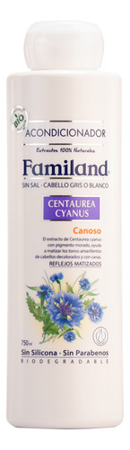 Acondicionador Familand 750ml Centaurea Cyanus Bio Sin Sal