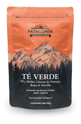 Te Hebras Patagonia Premium Te Verde, Tilo, Melisa X 50 G