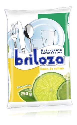 Briloza Detergente Lavatrastes En Polvo Limon De Colima 250g