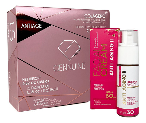 Kit Antiedad | Colágeno Hidrolizado + Crema Facial Antiage