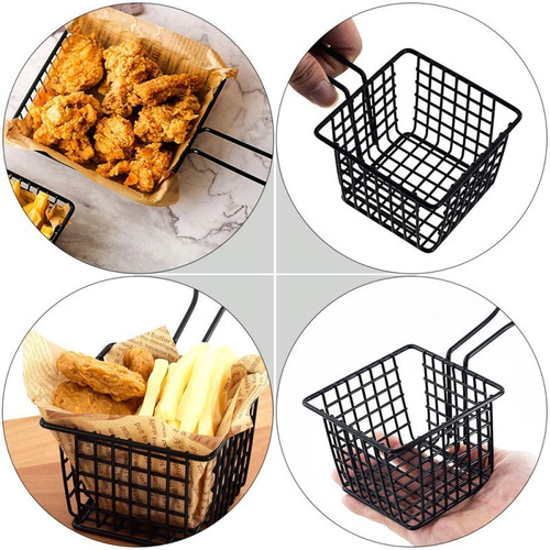 Imagen 3 de 7 de Mini Cesta Para Servir Papas Fritas Nuggets Cocina