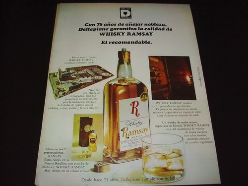 (pb076) Publicidad Clipping Whisky Ramsay * 1973