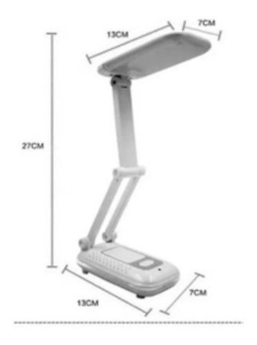 Lámpara LED Dp-6001, portátil, plegable, recargable, inalámbrica, Dp-6001, color domo, color blanco, marco blanco