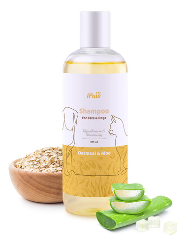 Ipaw Champu De Avena Para Gatos Para Alergias Con Aloe, Cham