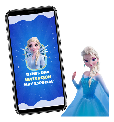 Invitación Digital Web Interactiva Animada Frozen