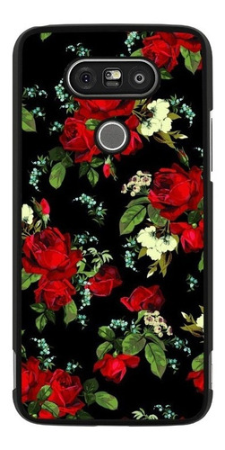 Funda Para LG G5 Se G6 Plus G7 Flores Rosa Tumbl Mujer 03