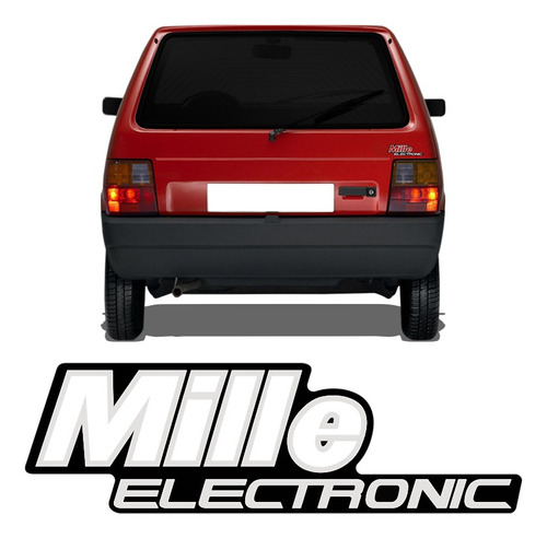 Adesivo Mille Electronic Uno 1993/1995 Emblema Decorativo