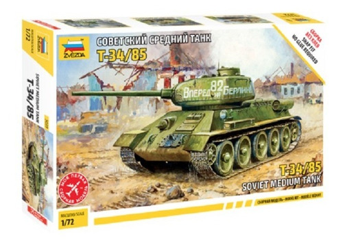  T-34/85 Soviet Medium Tank By Zvezda # 5039   1/72