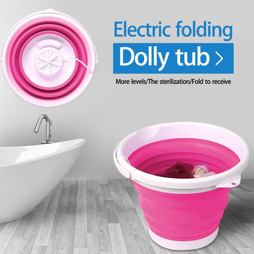 Imagen 2 de 9 de Mini Lavadora Portátil Turbo Con Usb Plegable J3862