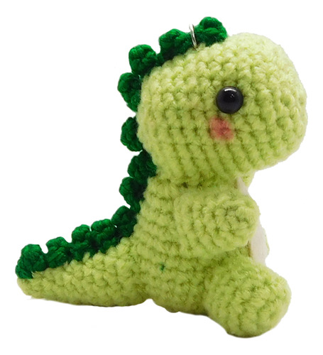 Llavero Dinosaurio Tejido A Crochet - Color A Elegir