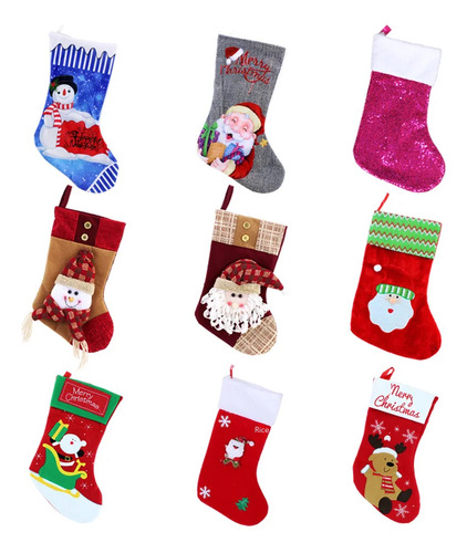 Bolsas De Regalo De Calcetines Navideños Con Muñeco De Nieve