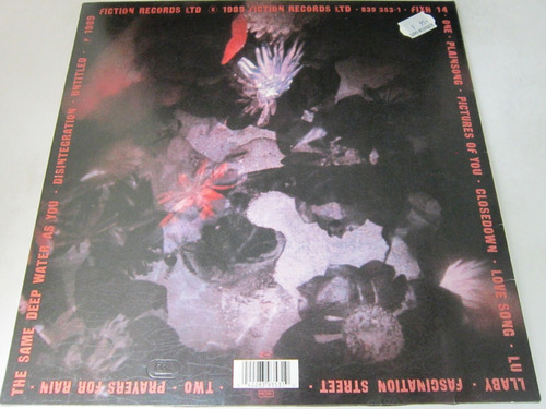 The Cure -disintegration Insert Importado Europa Lp