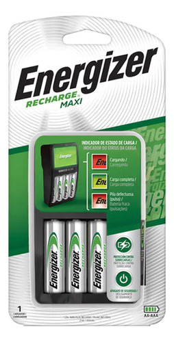 Cargador De Pilas Energizer Aa/aaa + 2 Pilas Aa Negro