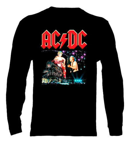 Polera Manga Larga Ac/dc - Angus Young Live - Ver 11