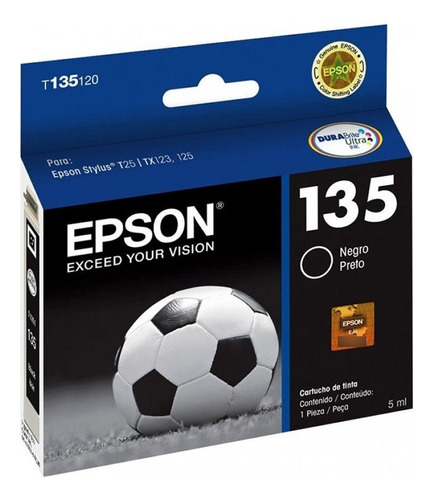 Cartucho Epson 135 T135 Negro Original Tx125 Tx135 Tx25