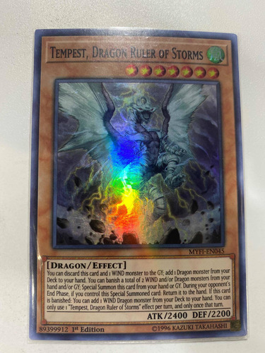 Tempest Dragon Ruler Of Storms Super Yugioh