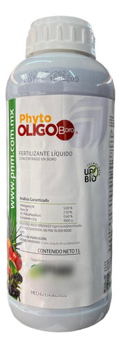 Phyto Oligo B, Fertilizante Liquido Concentrado En Boro 1 Lt