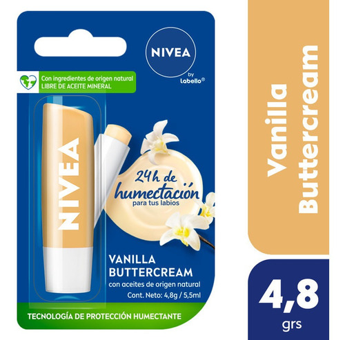 Nivea Protector Labial 24hs Humectación Buttercream Vainilla