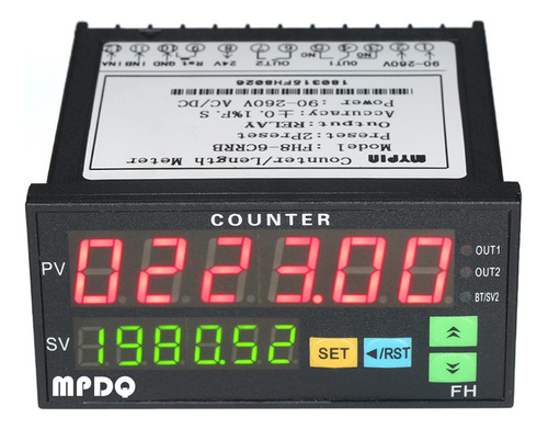 Contador Digital 90 ~ 265v Ca/cc Medidor De Longitud 2 Relé