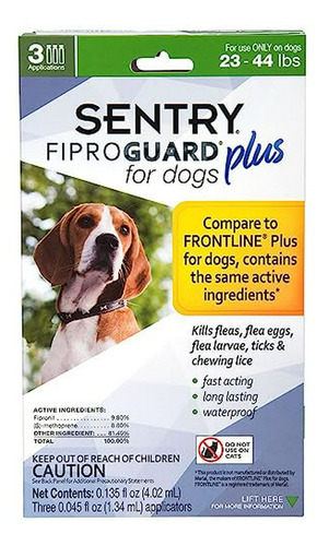 Sentry Fiproguard Plus Para Perros, Pulgas Y Garrapatas Para