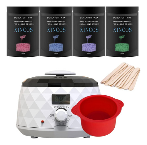 Kit De Calentador De Cera Para Hombres, Kit De Depilación De