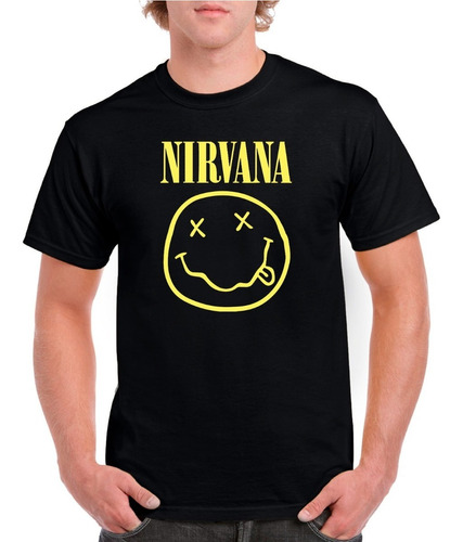 Imagen 1 de 2 de Polera Hombre Estampado Nirvana