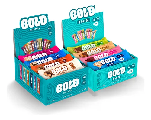 Kit Barra De Proteína Bold Snacks - Bold Mista + Thin Mista