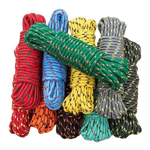 Pack 3 Cuerda Cordel Amarra Soga Multipropósito 8mm X 10 Mts