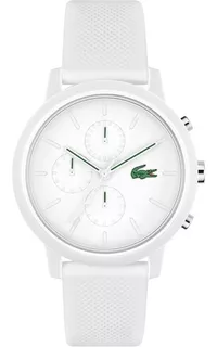 Reloj Lacoste Hombre Silicona Blanco Crono 50mts Lc2011246