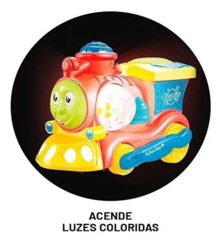 Trenzinho Bate E Volta Com Luzes E Som Dm Toys 5101