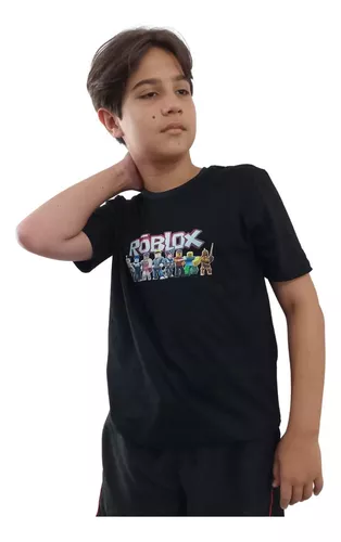 ROBLOX-Camiseta infantil de manga curta, roupa de algodão