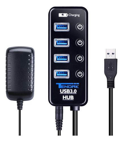 Hub Usb 3.0 - Hub Usb Tendak Con 4 Puertos De Datos Usb 3.0 