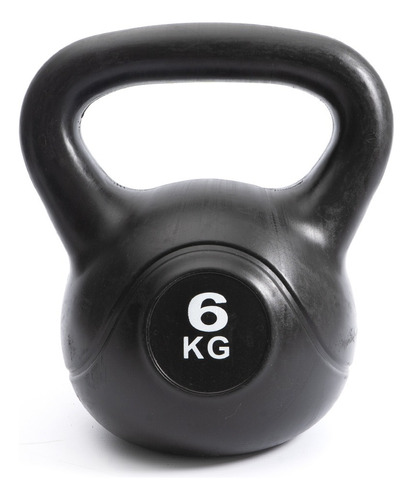 Pesa Rusas Kettlebell Pvc 6kg Fitness Mancuerna Funcional Color Negro