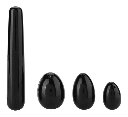 3 Huevos De Obsidiana Negra Natural Yoni Kegel Ejercicio + 1