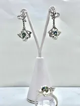 Comprar Juego De Paladio Con Zafiros Y Diamantes Naturales