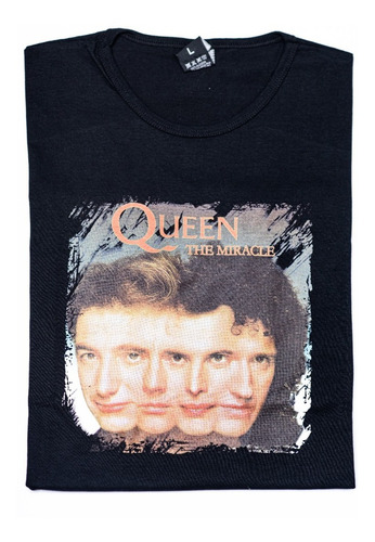 Remera Queen The Miracle Algodón Laser Rock