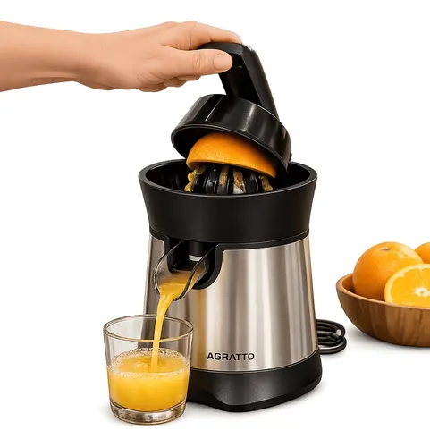 ESPREMEDOR DE FRUTAS LIMÃO LARANJA 120W INOX EXTRATOR PRETO PRETO 220V
