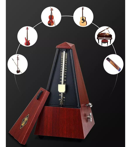 Metrônomo Mecânico De Torre Para Piano, Guitarra E Violino