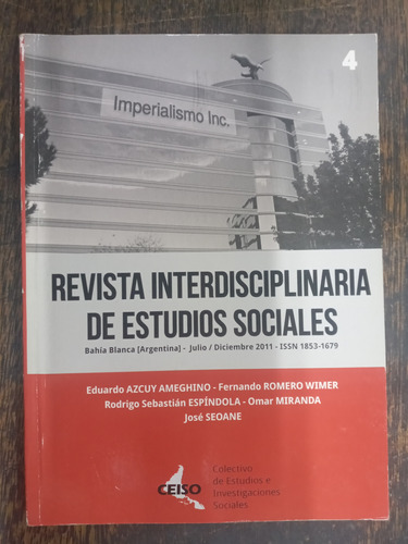 Revista Interdisciplinaria De Estudios Sociales Nº 4 * Aa.vv