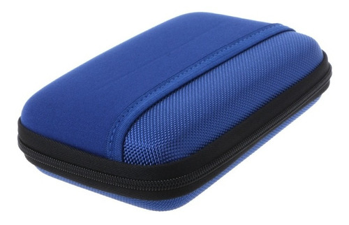 Estuche Organizador Portátil Funda Disco Duro Cables Memoria Color Azul