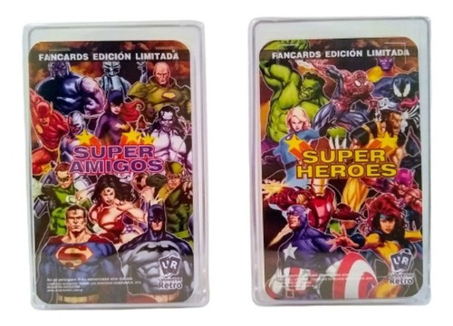 Cartas Super Heroes Super Amigos Marvel Match 4 Dc