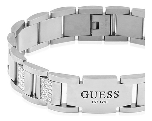 Pulsera Para Hombre Guess Frontiers Acero Jumb01341jwstt/u Diámetro 8 Cm Largo 20 Cm