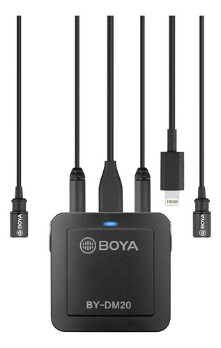 Boya By-dm20 Micrófono Lavalier Para 2 Personas Con Usb-c Y 