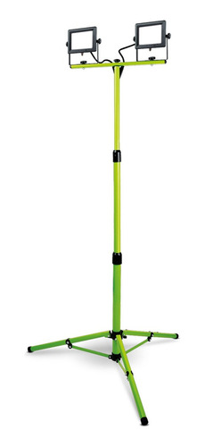 Lámpara Led De Trabajo Con Tripié Y Doble Cabezal, Luceco