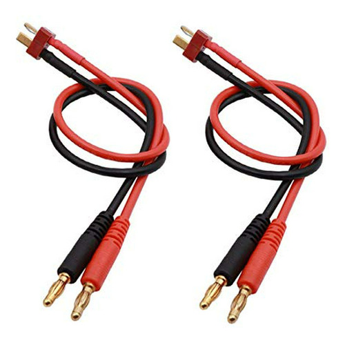 2pcs T-plug A 4 Mm Banana Plugs Deans Style Conector Rc Bate