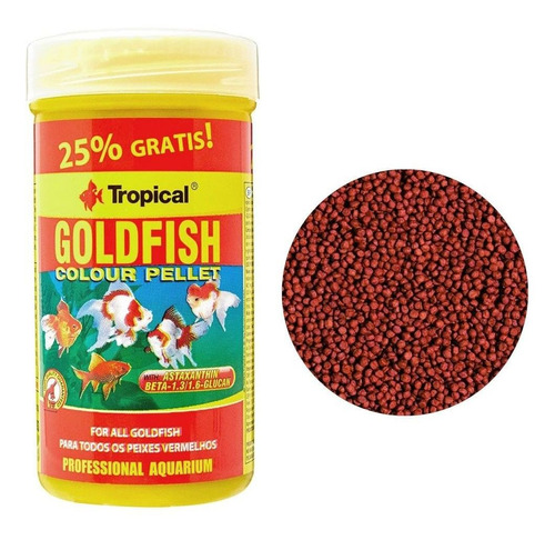 Tropical Ração Para Peixe Goldfish Colour Pellet 36g