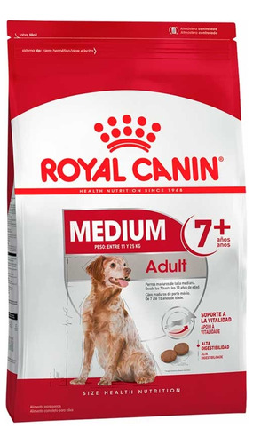 Royal Canin Medium Adult +7 15 Kg Adulto Mediano Mas 7 Años