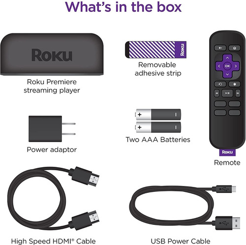Imagen 7 de 9 de Roku Tv Smart Player Premier 4k/hd/hdrstreaming - Negro New